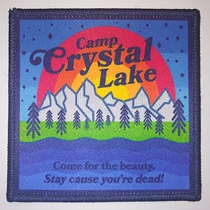 Friday The 13th Camp Crystal Lake Retro Style Summer 8cm Printed Patch Jason Voorhees Halloween
