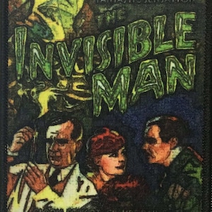 H.G.Wells The Invisible Man Universal Photos 1933 8 cm x 12 cm Aufnäher Classic Horror Movie Frankenstein Wolfman Gillman Dracula