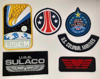 6 x Deluxe Alien US Colonial Marines Complete Crew Patch Set USCSS Sulaco Uniform Movie Accurate Highly Detailed Costume Patches!! AMAZING