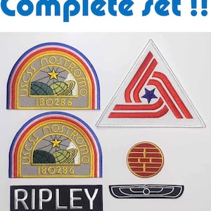 Movie Accurate! 6 x Alien Ripley Complete Crew Patch Set USCSS Nostromo Uniform Highly Detailed Costume Patches Ripley Cosplay!! AMAZING