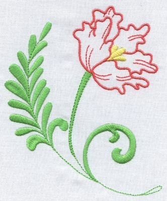 Paradise Flowers - Machine Embroidery - 4x4 Hoop AND 5x7