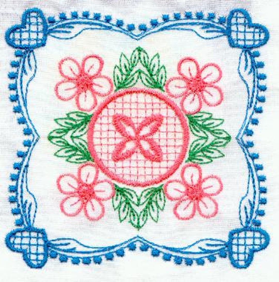 Fancy Squares Set 1 - Machine Embroidery - 5x7 Hoop - Etsy