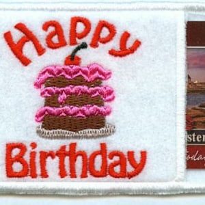Happy Birthday Gift Card Holder -Machine Embroidery - ITH - 4x4 hoop