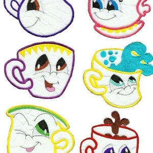 Mug Shots Hot Pads - 6x10 hoop - Machine Embroidery