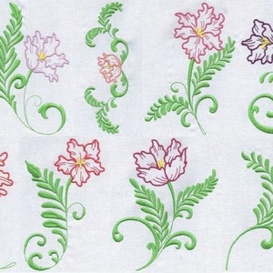 Paradise Flowers - Machine Embroidery - 4x4 hoop AND 5x7 hoop - Embroidery Designs
