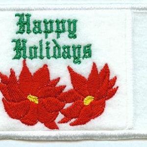 Porta Carte Regalo Happy Holidays - Ricamo a Macchina - ITH