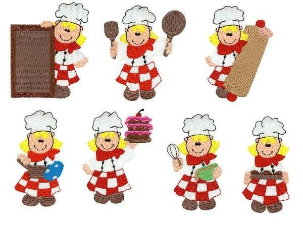 Roly Poly Chefs Machine Embroidery 5x7 hoop