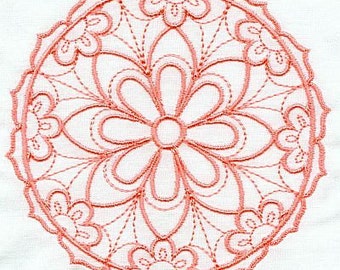 Frilly Circles - Machine Embroidery - 5x5 hoop