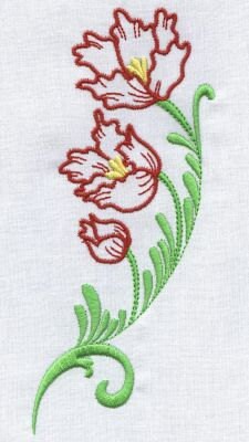 Paradise Flowers - Machine Embroidery - 4x4 Hoop AND 5x7