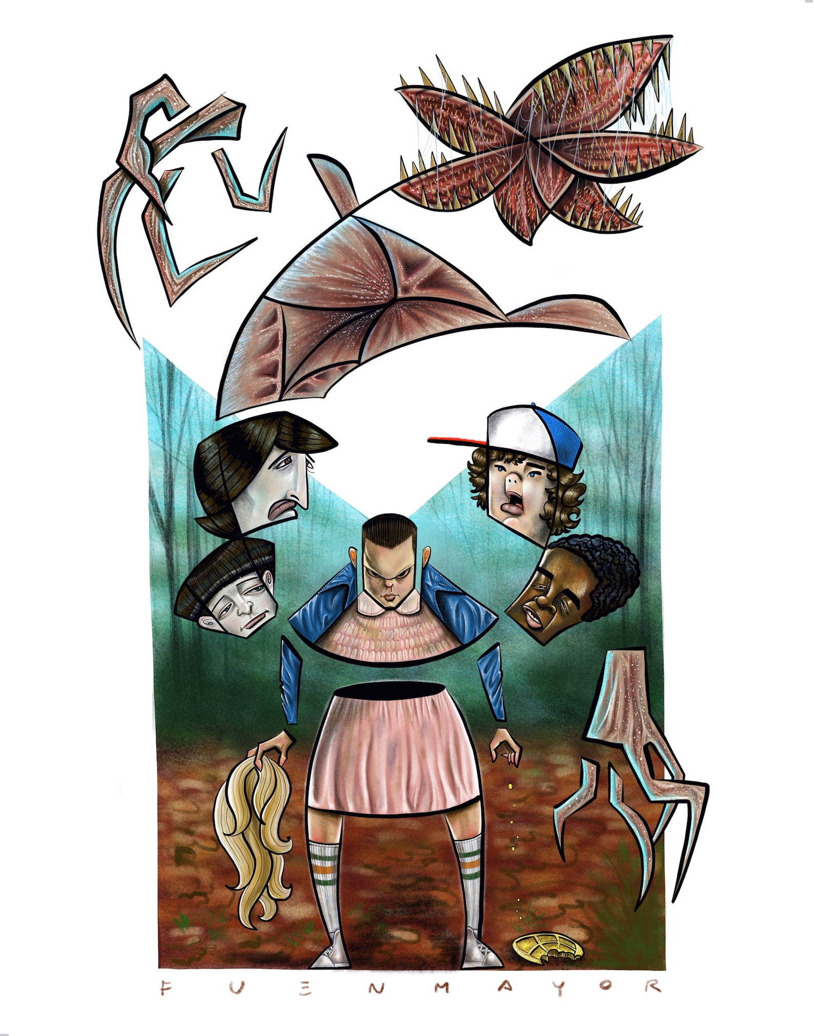 Stranger Things / Once / Demogorgon / Caricatura / Dibujos | Etsy