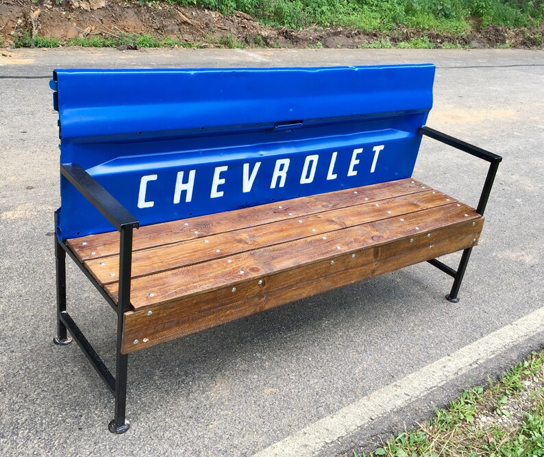 Rustic Vintage Chevrolet Tailgate Benches Etsy