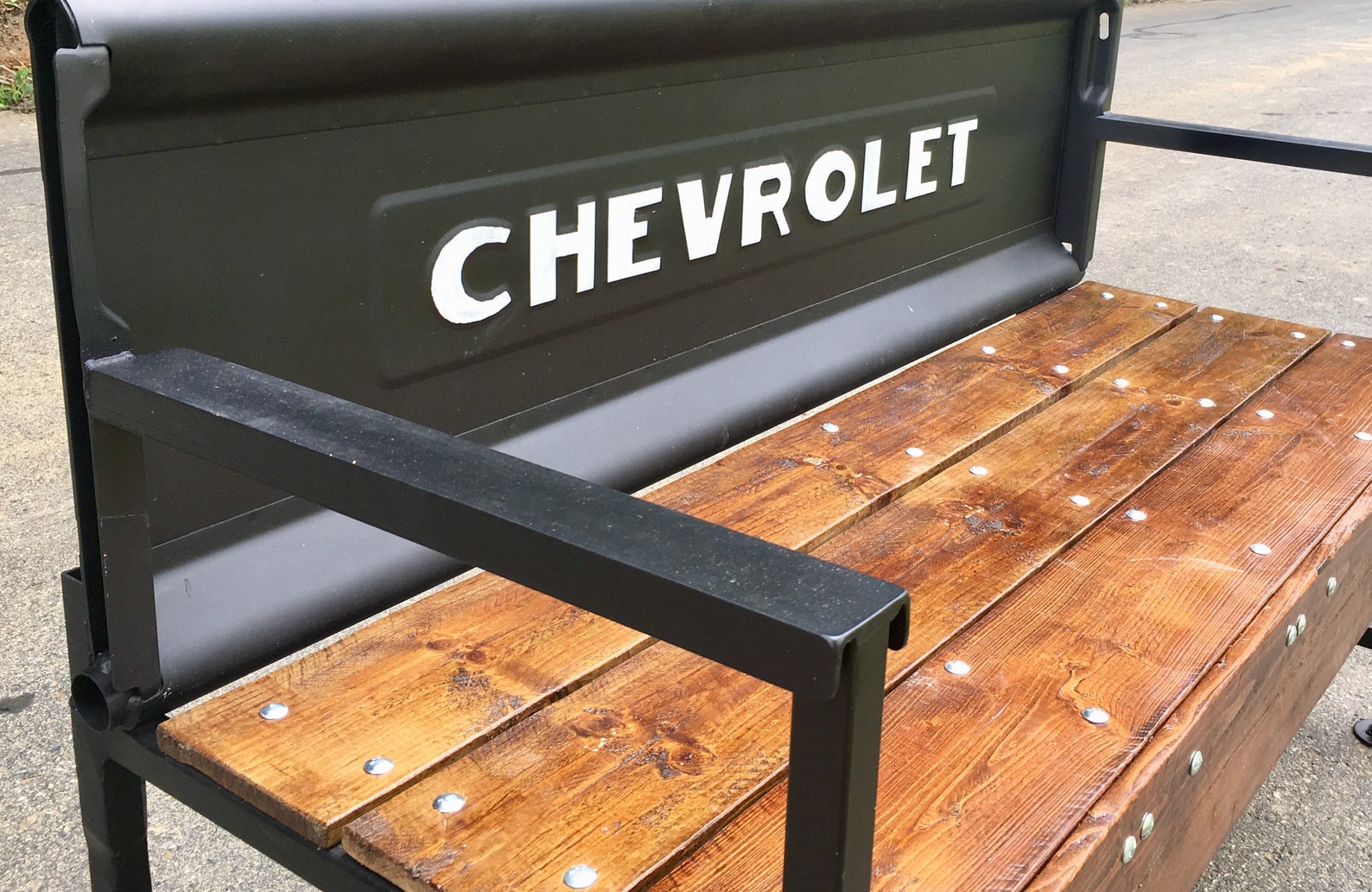 Rustic Vintage Chevrolet Tailgate Benches Etsy