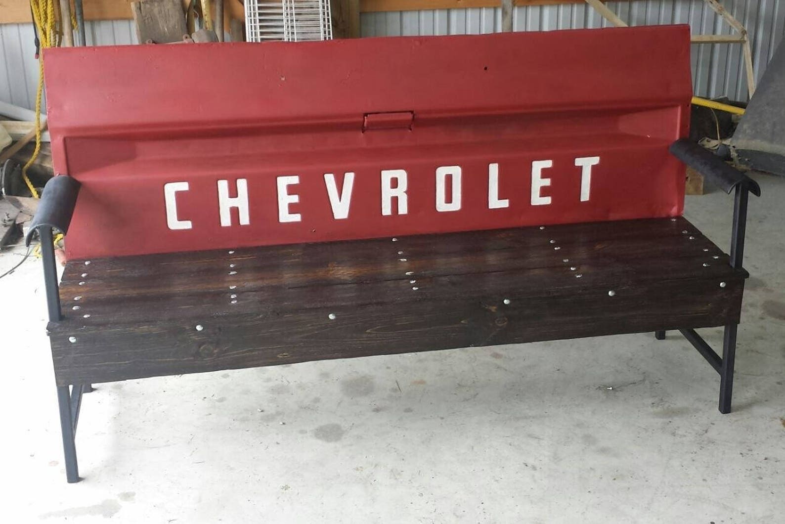 Rustic Vintage Chevrolet Tailgate Benches Etsy