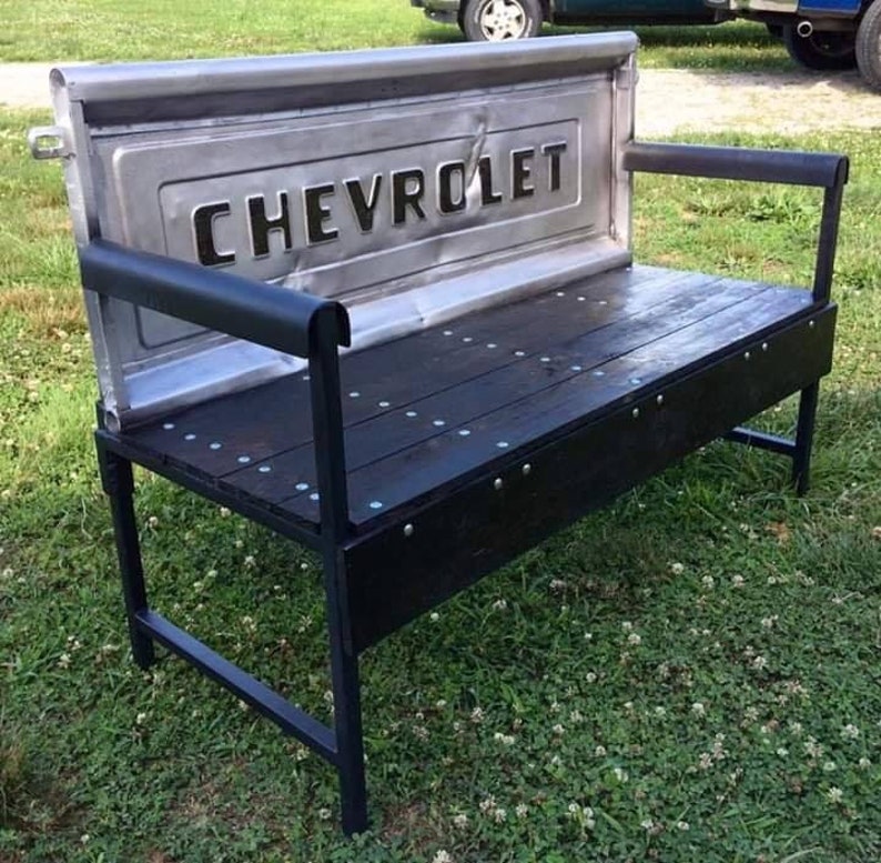 Rustic Vintage Chevrolet Tailgate Benches Etsy