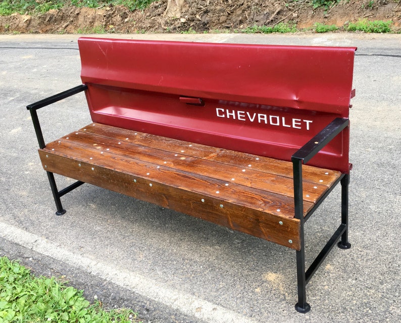 Rustic Vintage Chevrolet Tailgate Benches Etsy