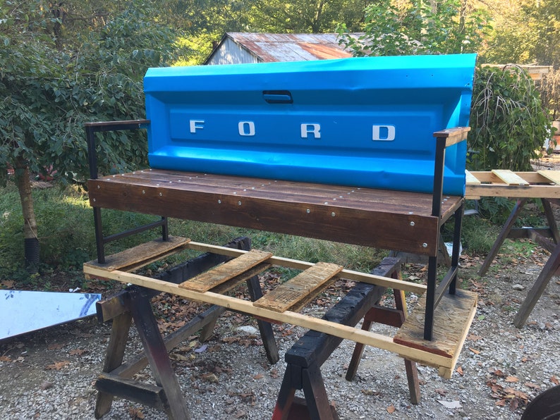 Rustic Vintage Ford Tailgate Benches Etsy
