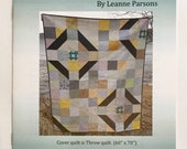 Churn Quilt Pattern Striking Modern Quilt Pattern by Leanne Parsons, Devoted Quilter, Low Volume Fabric, Large and Small Churn Dash Blocks