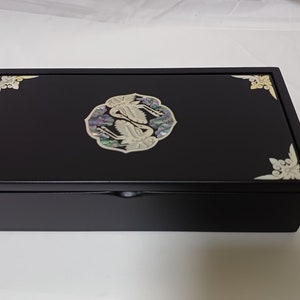 Korean Traditional Design mother-of-pearl Najeon Lacquer Jewelry Box & Multipurpose Case 10-6