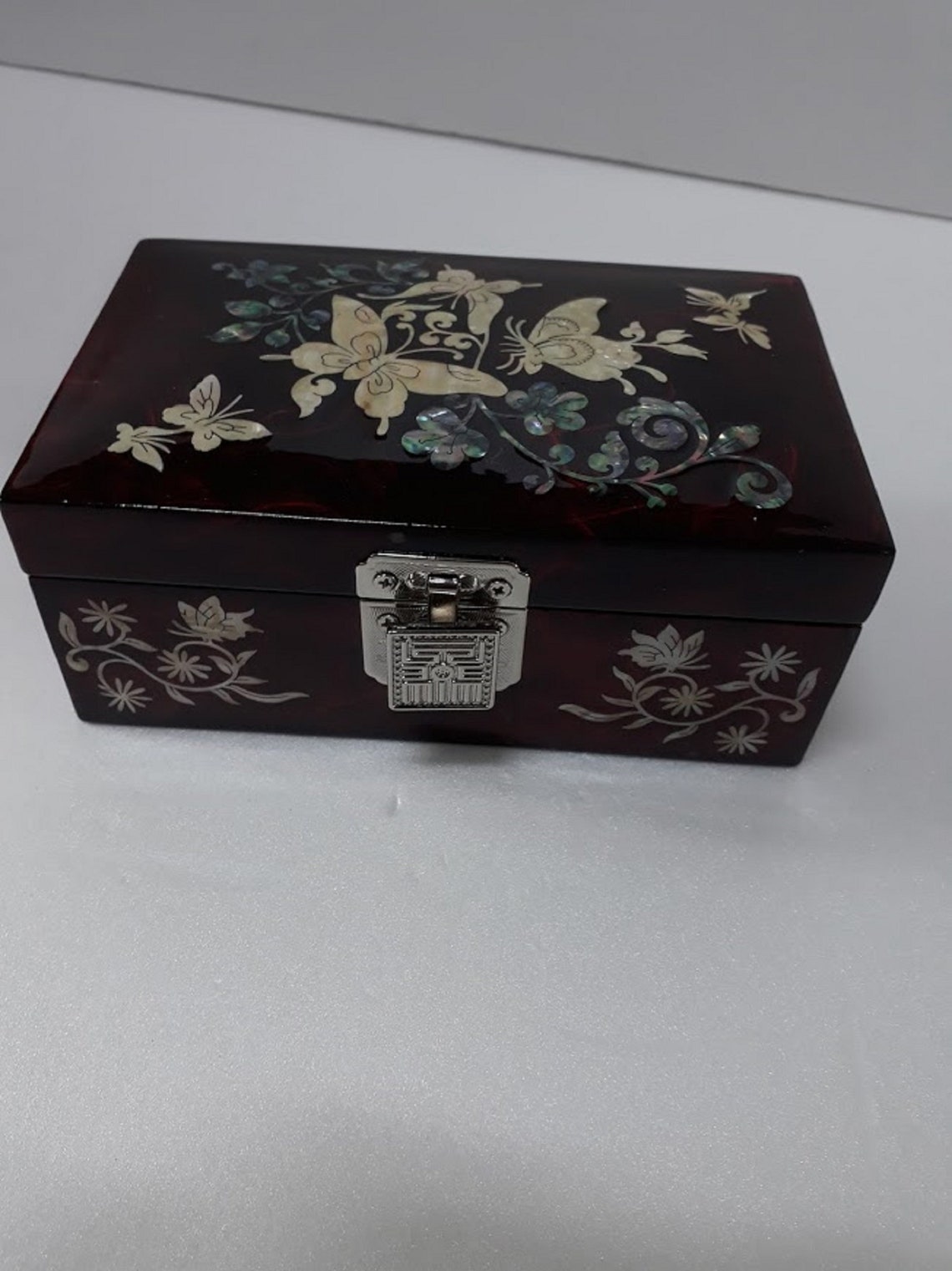 Korean Traditional Lacquer Jewelry Box Flowerand Butterfly Etsy Singapore