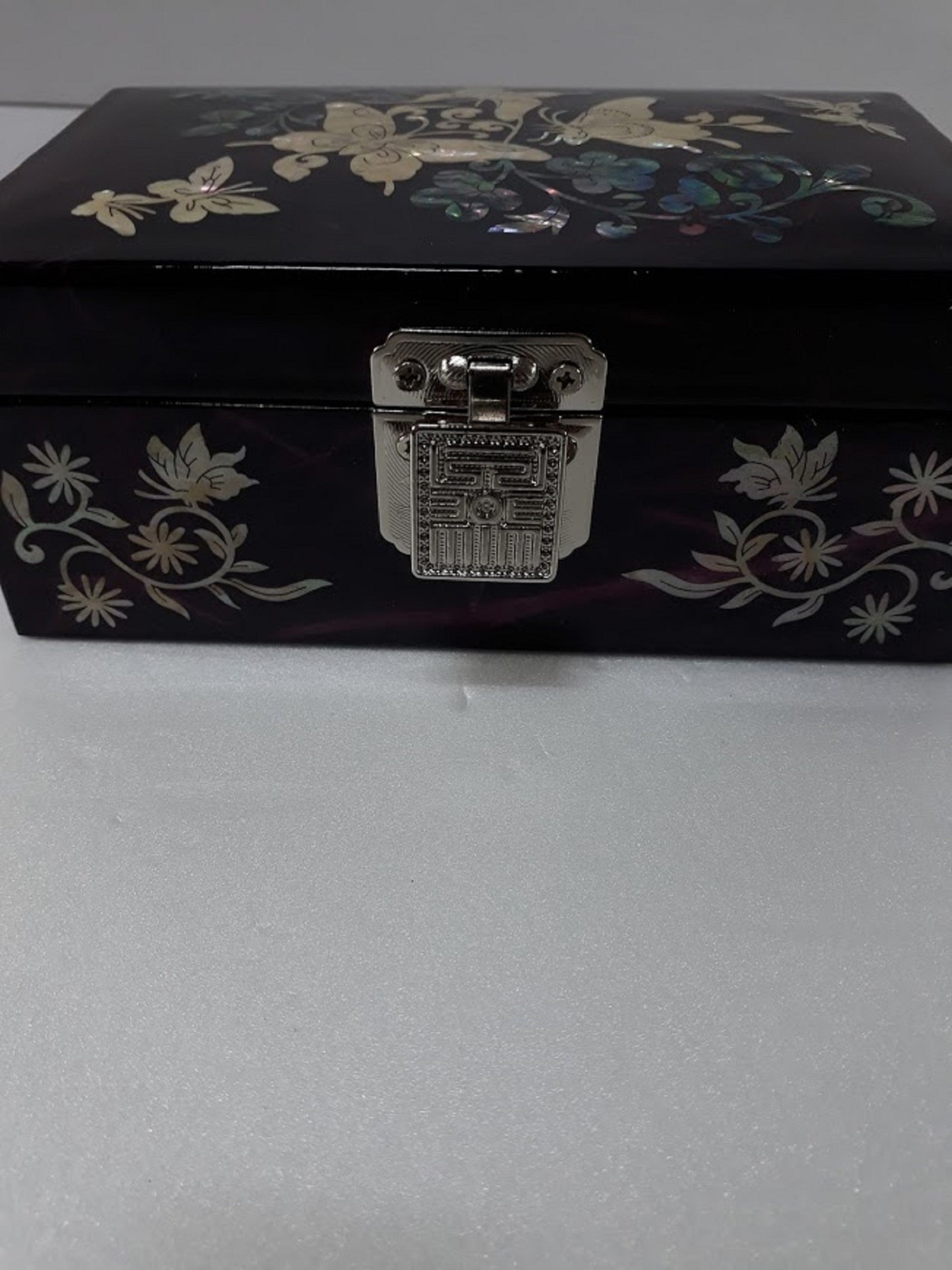 Korean Traditional Lacquer Jewelry Box Flowerand Butterfly Etsy UK