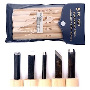 High Carbon Steel Wood Carving Tools 5P Knife