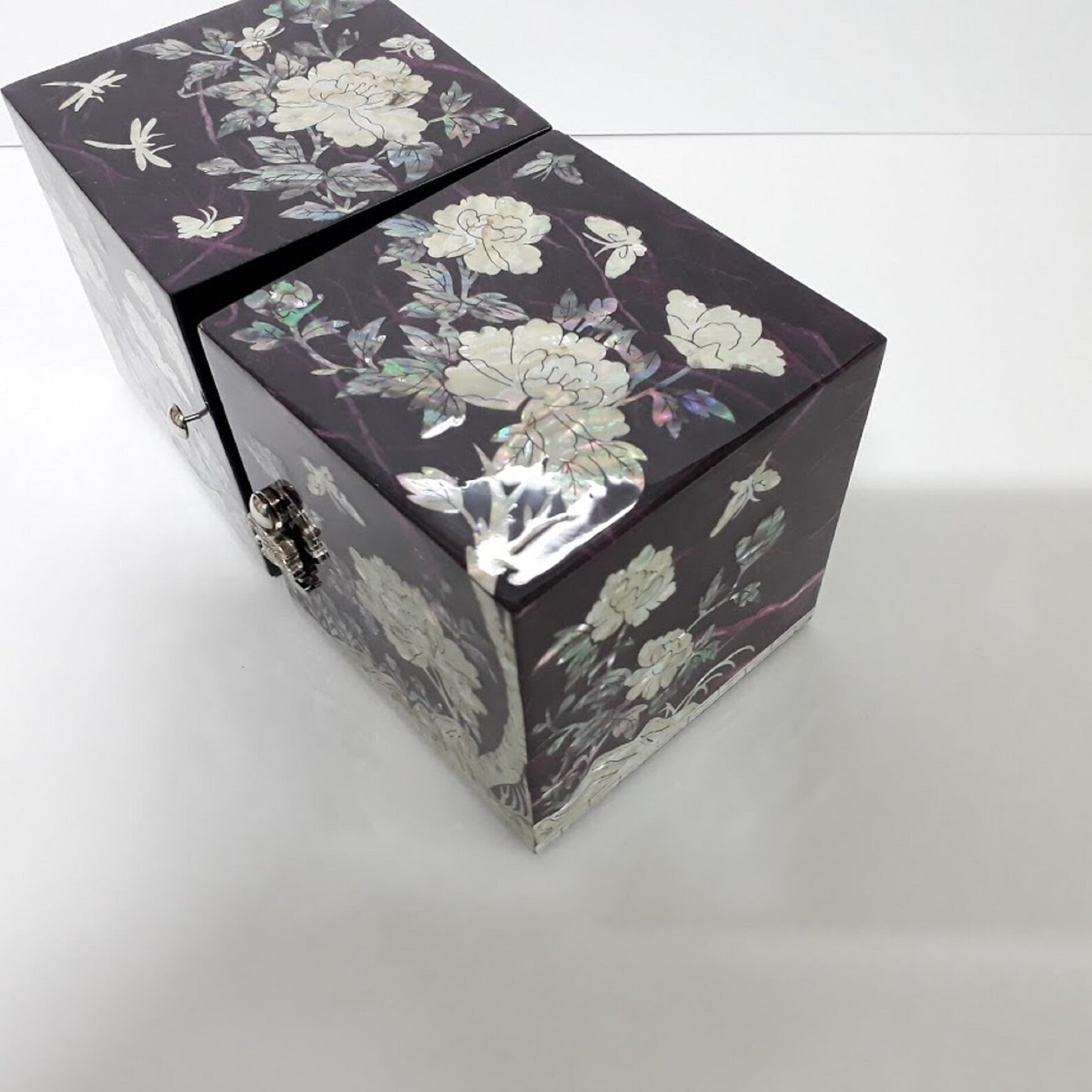 Korean Traditional Design Najeon Lacquer Jewelry Box 226 Etsy