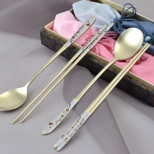 2 Piece Set Favorite Spoon Chopsticks Set Jewelry Design Art