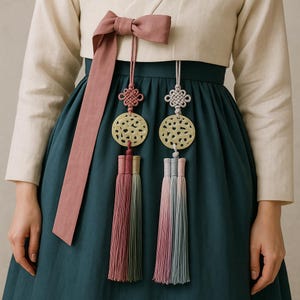 Traditional Korean Hanbok Norigae – Set of 2  Perfect for Weddings and Special Occasions