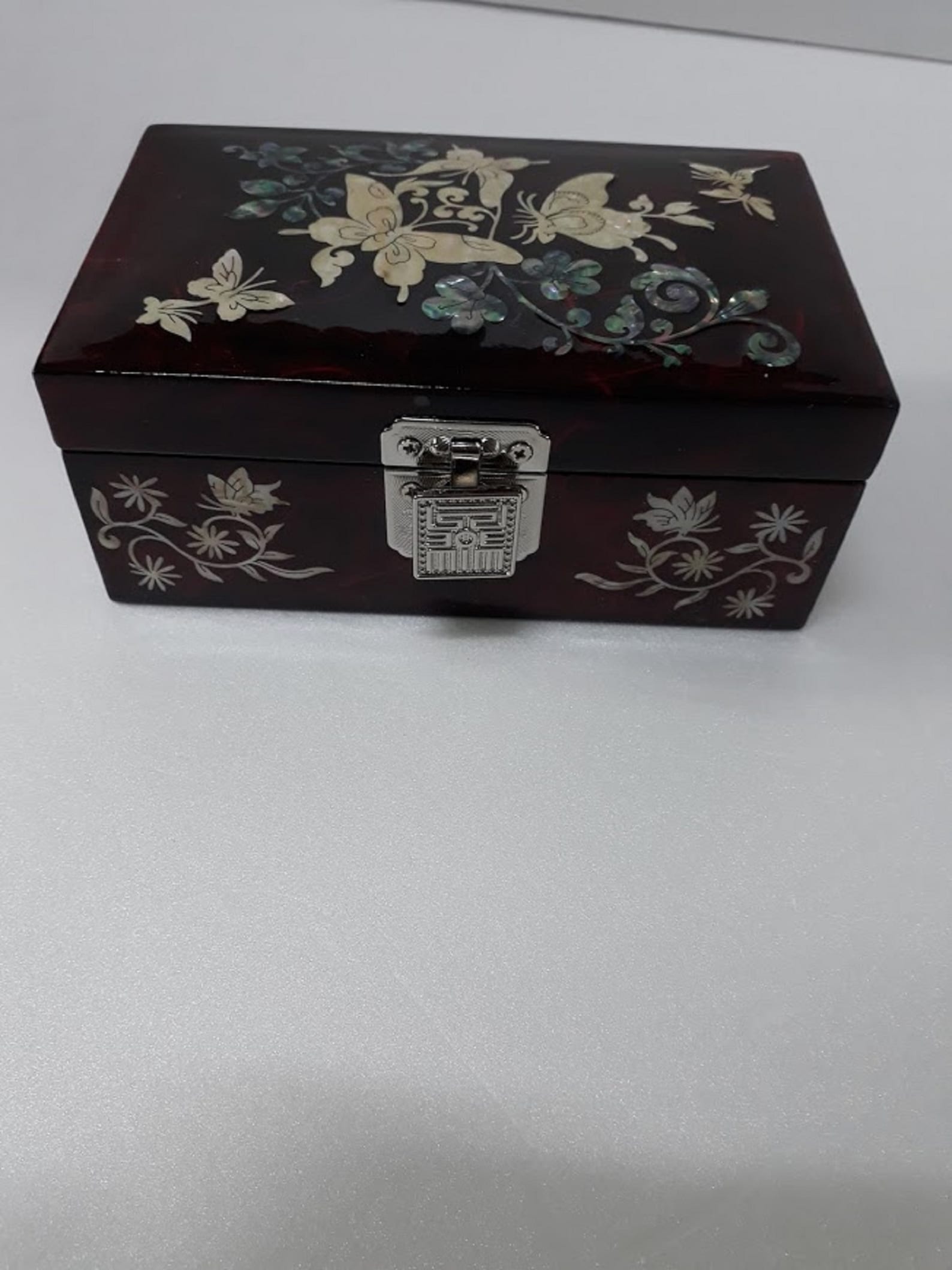 Korean Traditional Lacquer Jewelry Box Flowerand Butterfly Design 122