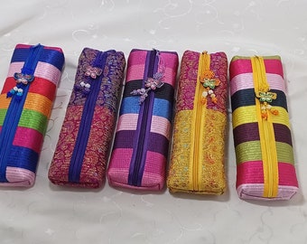Embroidered Traditional Pencil Case 5 Quilted Pencil Case cosmetic case