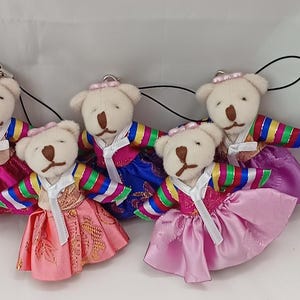 Korean Bear Keychain - Etsy