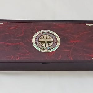 Korean Traditional Najeon Lacquer Jewelry Box  Pencil Case