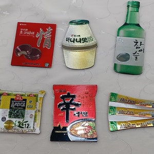6pcs Korean Food Fridge Magnet - Refrigerator Decoration fridge magnet korean food