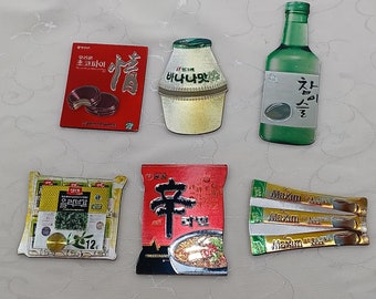 6pcs Korean Food Fridge Magnet - Refrigerator Decoration fridge magnet korean food