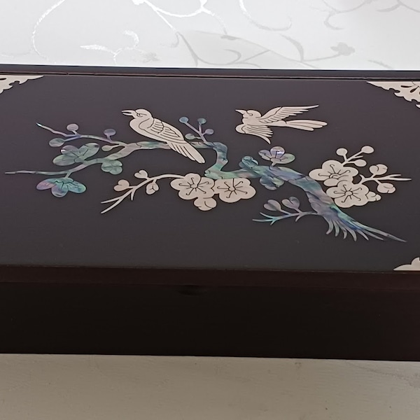 Korean Traditional Design made of mother-Jewelry Box Storage Organizer