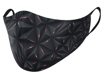 Drie lagen Gezichtsmasker, Roze 3D Blokken Gezichtsmasker, Herbruikbaar Gezichtsmasker, Wasbaar Gezichtsmasker, Volwassen Gezichtsmasker, Comfortabel in Ademhalingsmasker
