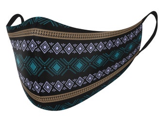 Three Layers Face Mask, Aztec Tribal Face Mask, Reusable Face Mask , Washable Face Mask, Adult Face Mask, Comfortable in Breathing Mask