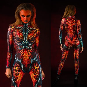 DEMON is a WOMAN Halloween Costume, Full Body Costume for Women, Cosplay Costume, Scary Costume for Woman, Demonic Woman Suit, Goth Fashion