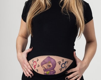 SECRET SEX Tattoo Mutterschaft Shirt, lustiges Mutterschaft Shirt, Baby Schwangerschaft Mutterschaft Tshirt, Umstandsmode, Schwangerschaft Geschenk Idee, Halloween