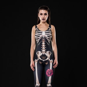 Costume di Halloween LADY DEATH, tuta scheletro, tuta scheletro, tuta scheletro, tuta nera, vestito di Halloween, costumi di Halloween