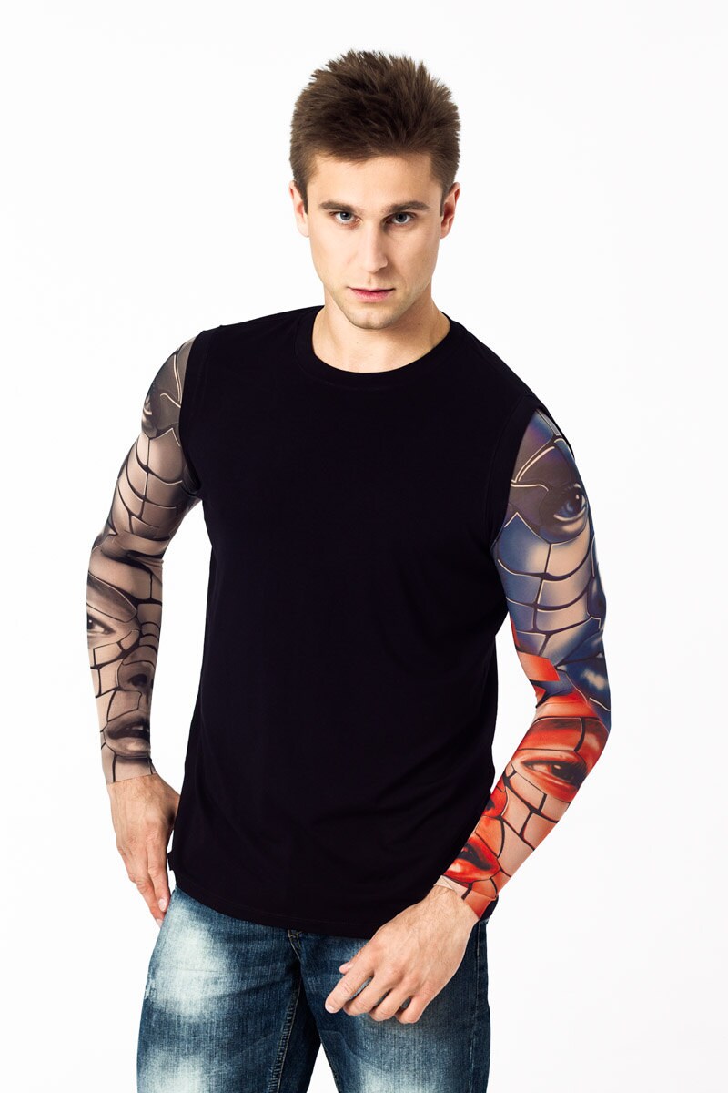 fake tattoo long sleeve shirt