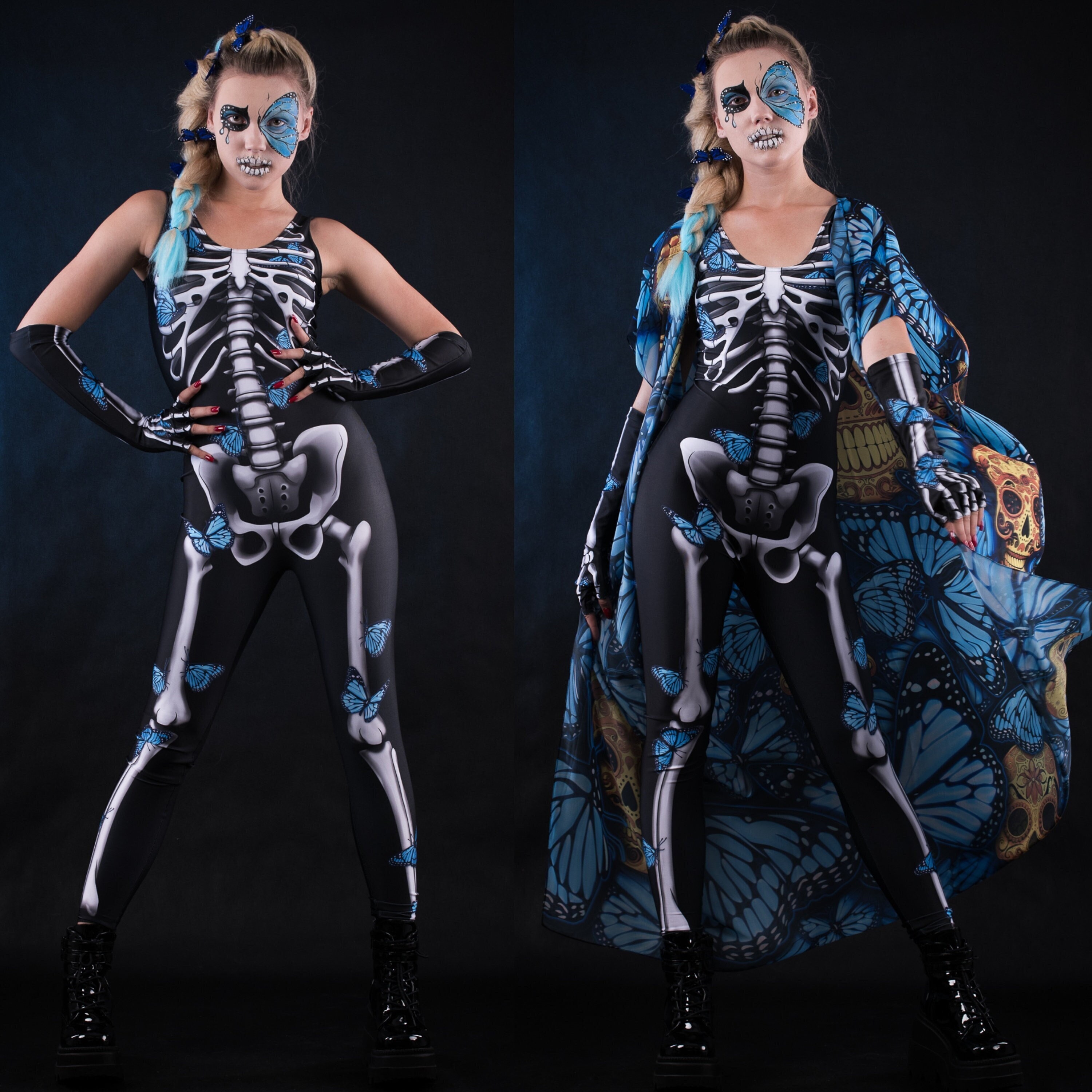 Skelett Kostüm Jumpsuit Für Erwachsene - Halloween & Karneval Overall