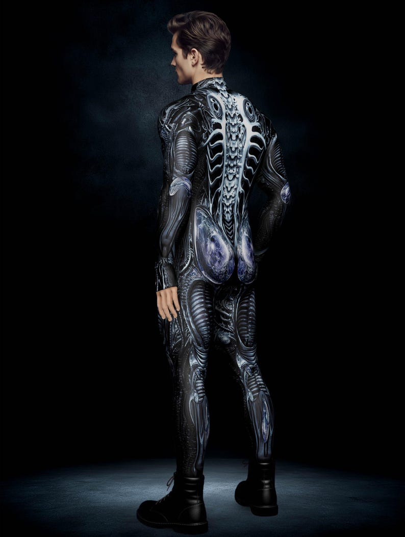 ALIEN ARMOR Mens Halloween Costume, Adult Gothic Cosplay Costume, Metal ...