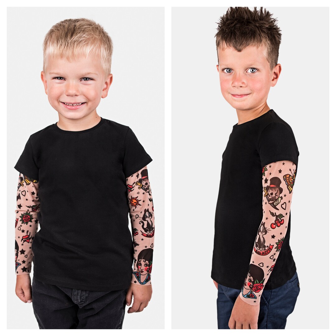 Camiseta clásica con tatuajes para bebé, ropa para niños, disfraz