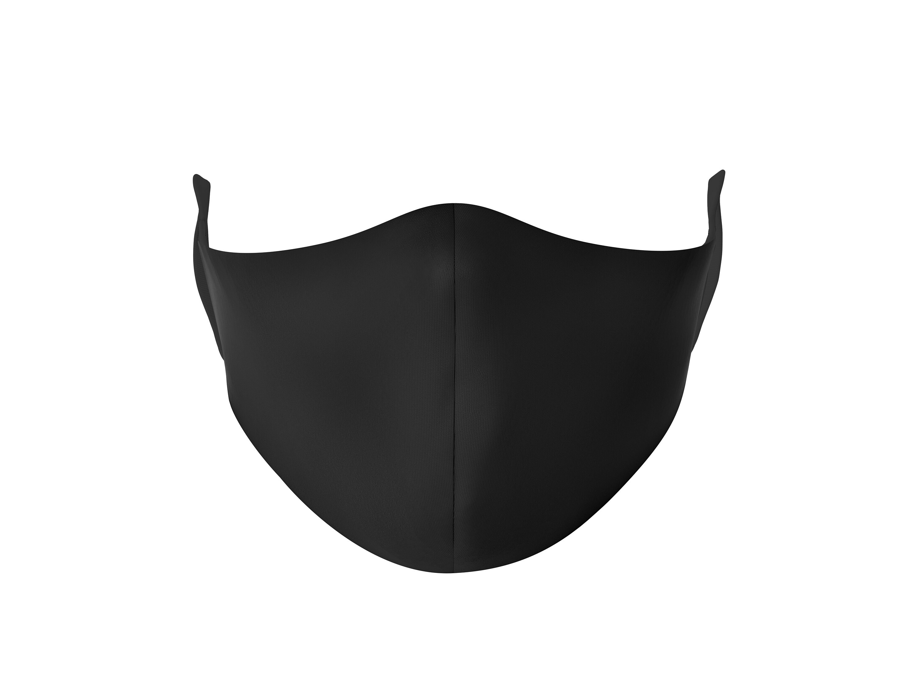 Three Layers Face Mask All Black Face Mask Reusable Face Etsy