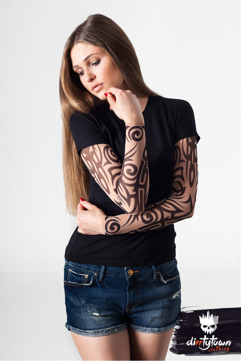 TRIBAL Tattoo Tshirt Temporary Tattoo Tattoo Sleeve Womens ...