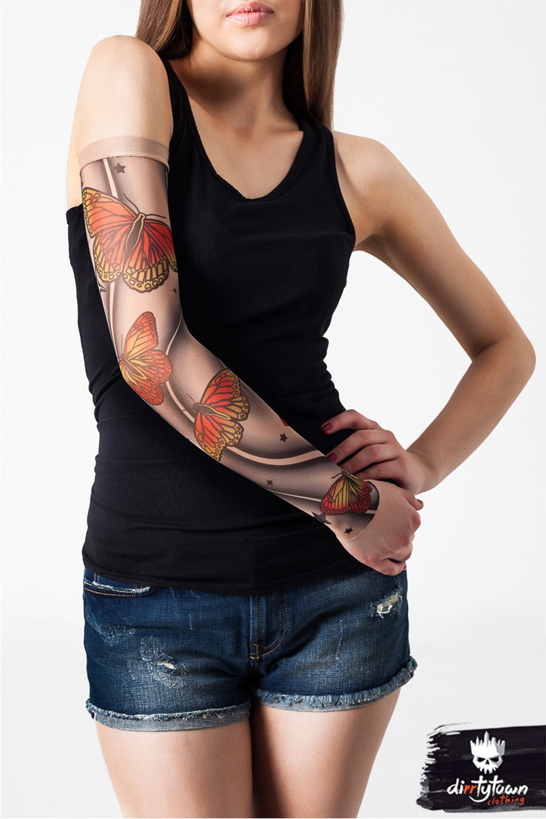 Aadishwar Creations Mens and Womens Sun and Dust Protection Arm Printed Tattoo  Sleeves Pack of 6 Multicolor Free Size
