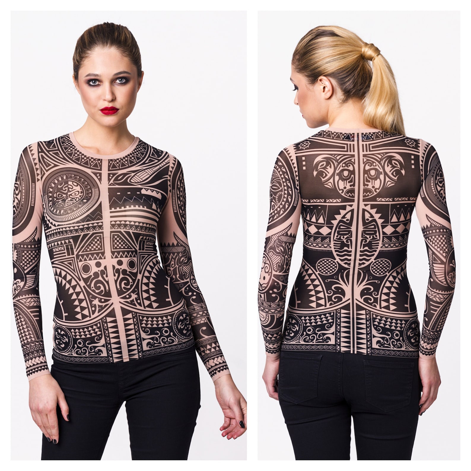 V NECK OVERSIZED BLOUSE TRIBAL THEORY