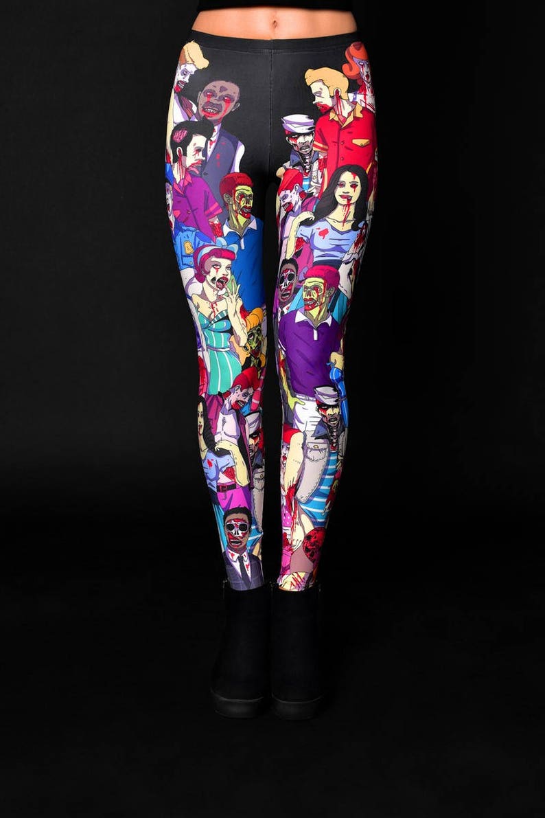 ZOMBIE NATION Leggings Halloween Leggings Halloween Costume Etsy Hong