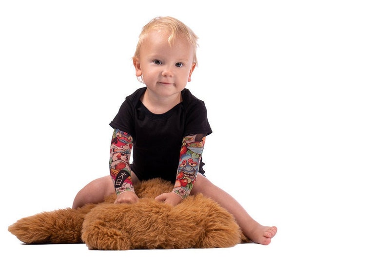 Funny Baby Clothing Japan Style Baby Tattoo Bodysuit Kids Halloween Costume Baby Halloween Bodysuit Infant/'s Tattoo Sleeve Bodysuit